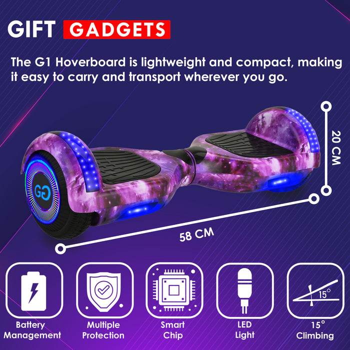 Galaxy Purple Hoverboard & Go-Kart Bundle | Fast Delivery