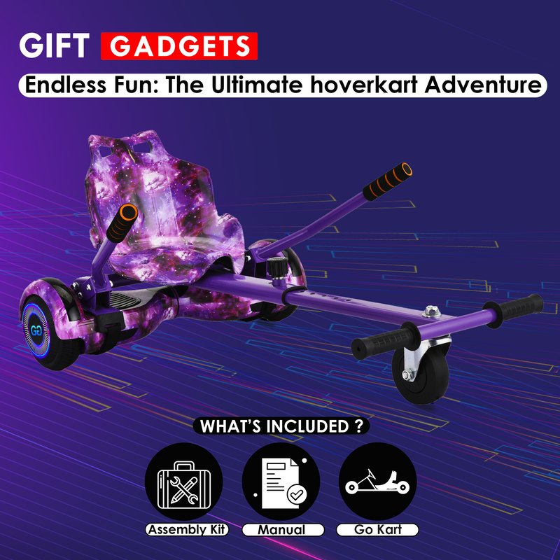 Purple Galaxy Hoverkart | Ride the Cosmos |  R1 Hoverboard Accessory