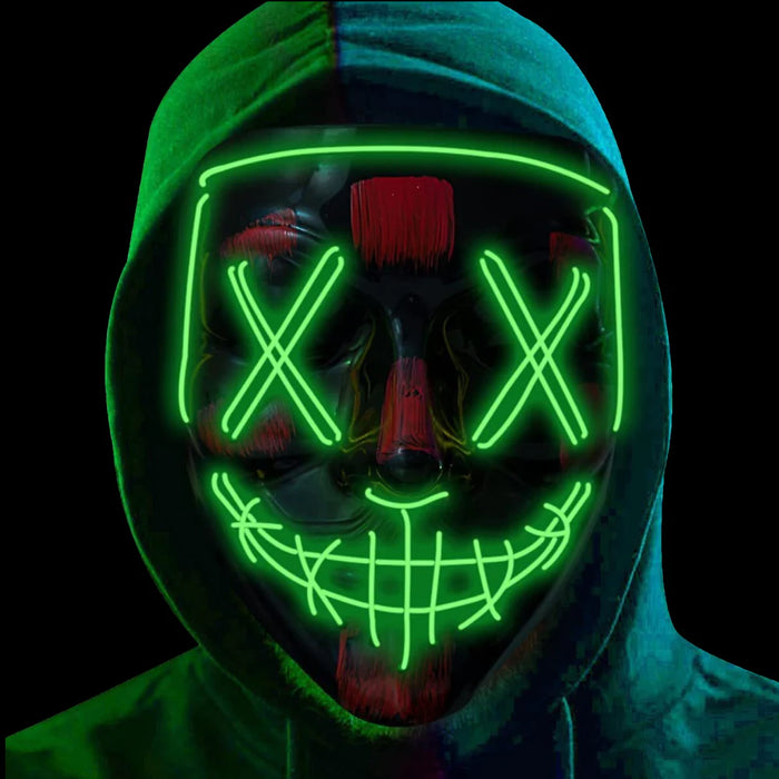 LED Light Up Halloween Purge Mask