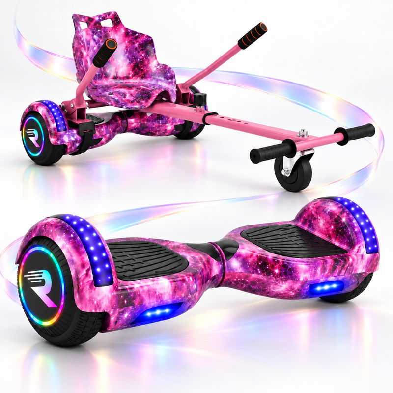 REVIX RX3 Hoverboard & Hoverkart Bundle, Bluetooth Audio, LED Display, 36 V Battery, Ages 14+