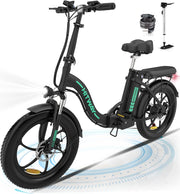 Hitway BK6S Folding E-Bike with 20-Inch Fat Tires Available at Hoverboard Store