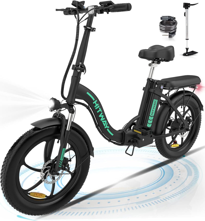Hitway BK6S Folding E-Bike with 20-Inch Fat Tires Available at Hoverboard Store