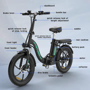 Compact and Foldable Design of Hitway BK6S Electric Bike for Easy Storage