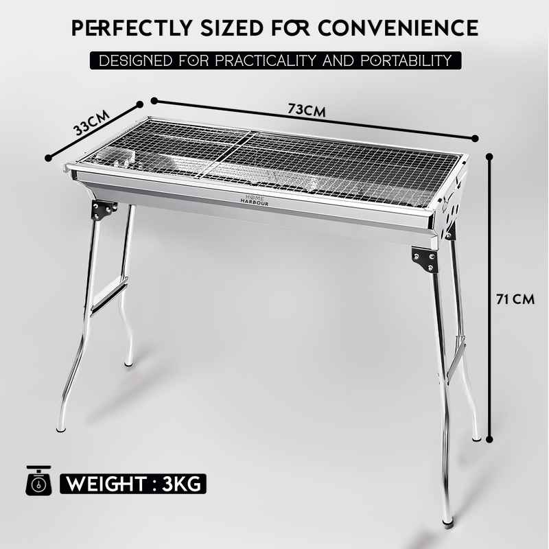 Foldable Stainless Steel BBQ Grill | H1
