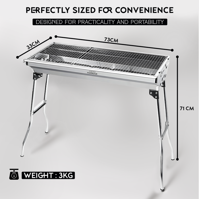 Foldable Stainless Steel BBQ Grill | H1