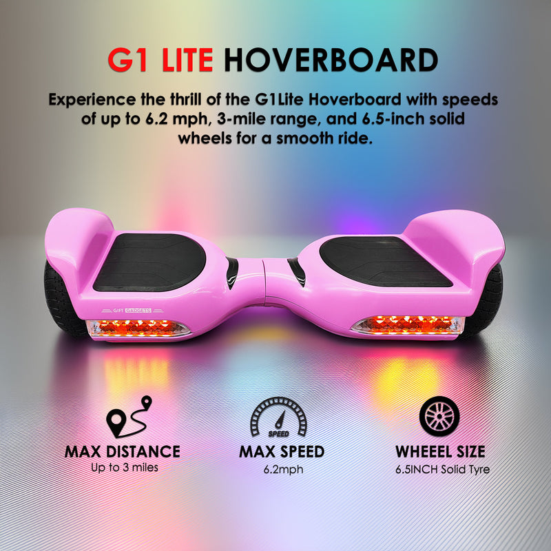 G1 Lite Velocity Pink Hoverboard with Bluetooth
