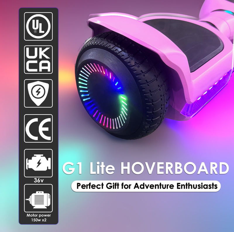 Velocity Pink G1 Lite Hoverboard + Hoverkart Seat