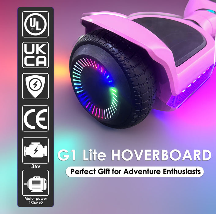 Velocity Pink G1 Lite Hoverboard + Hoverkart Seat