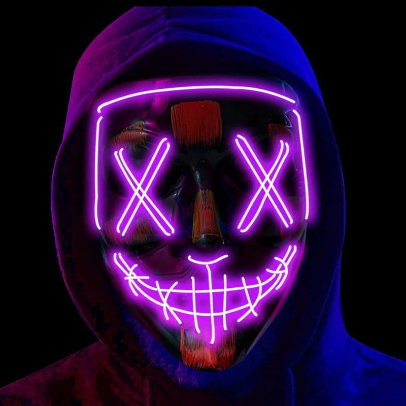 LED Light Up Halloween Purge Mask