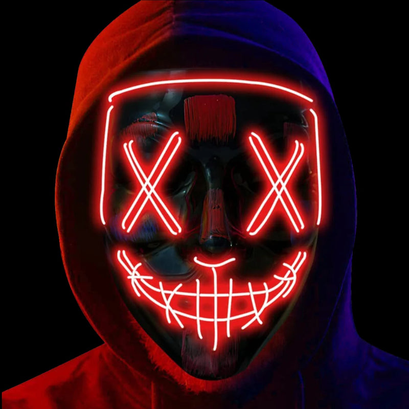 LED Light Up Halloween Purge Mask